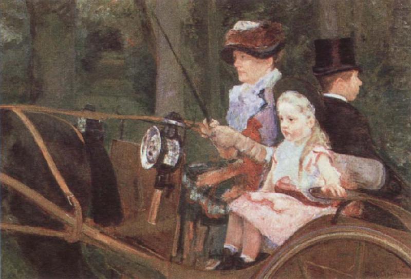 Mary Cassatt A Woman and Child in the Driving Seat china oil painting image